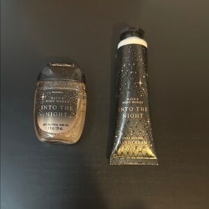 Bath & Body Works Into the Night Hand Gel and Cream Set - Black and Gold